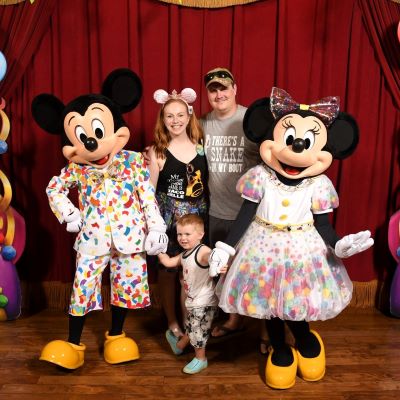 Double celebration! Mickey turned 90 and I was there to celebrate my 27th birthday 